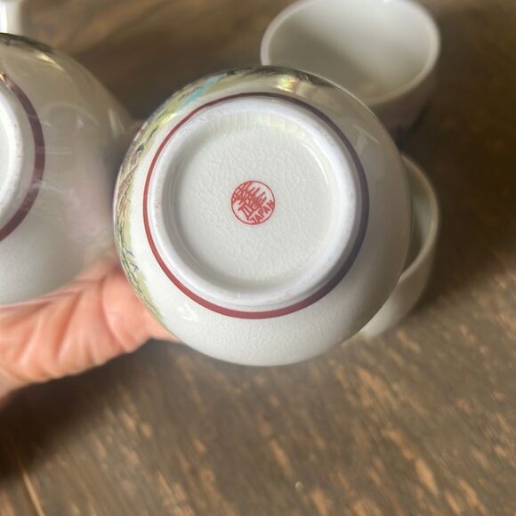 Japanese Tea Set 6 piece Teapot Cups Cherry Blossom - Picture 5 of 8